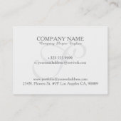 ヴィンテージ灰色フローラオーナメント 名刺 (裏面)