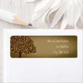 ヴィンテージ点灯ツリー素朴差出人住所ラベル ラベル (インサイチュ)