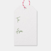 ヴィンテージ点灯式セラミッククリスマスツリーギフトラベル ギフトタグ (裏面)