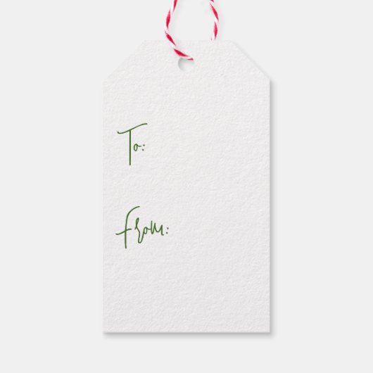 ヴィンテージ点灯式セラミッククリスマスツリーギフトラベル ギフトタグ (裏面)