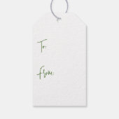 ヴィンテージ点灯式セラミッククリスマスツリーギフトラベル ギフトタグ (裏面)