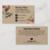 ヴィンテージ無料サンプルの材料ありがとう 名刺 (正面/裏面)