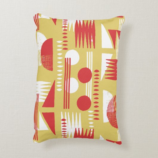 ヴィンテージ無煙抽象芸術幾何モダンスタイル  アクセントクッション (裏面(縦))