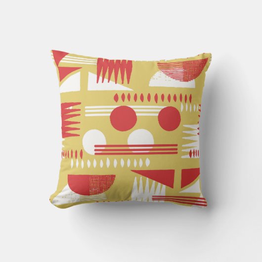 ヴィンテージ無煙抽象芸術幾何モダンスタイル  クッション (正面)
