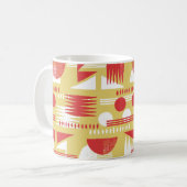 ヴィンテージ無煙抽象芸術幾何モダンスタイル  コーヒーマグカップ (正面左)