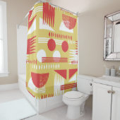 ヴィンテージ無煙抽象芸術幾何モダンスタイル  シャワーカーテン (インサイチュ)