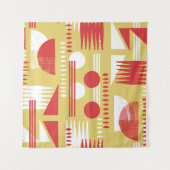 ヴィンテージ無煙抽象芸術幾何モダンスタイル  タペストリー (正面(横))