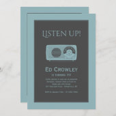 ヴィンテージ無線招待状 招待状 (正面/裏面)