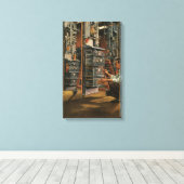 ヴィンテージ無線機材固定具 キャンバスプリント (インサイチュ (ウッドフロア))