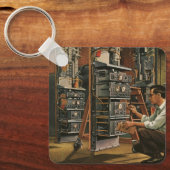 ヴィンテージ無線機材固定具 キーホルダー (正面)