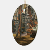 ヴィンテージ無線機材固定具 セラミックオーナメント (左)