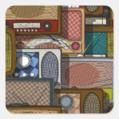 ヴィンテージ無線 スクエアシール (正面)