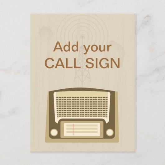 ヴィンテージ無線 ポストカード (正面)