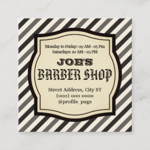 ヴィンテージ無色スタイル理容師ロイヤリティ スクエア名刺