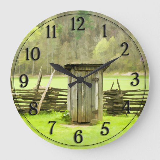 ヴィンテージ煙山の離れ家旅行写真 ラージ壁時計 (正面)