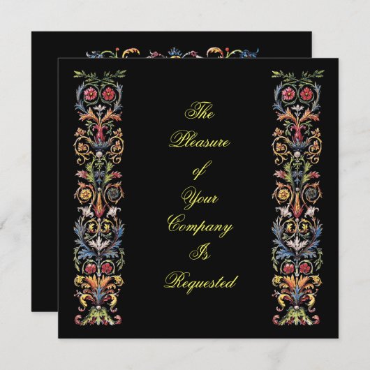 ヴィンテージ照明ゴシックアートカスタム招待状 招待状 (正面/裏面)