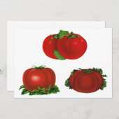 ヴィンテージ熟したトマト食品、果物、野菜 (正面/裏面)