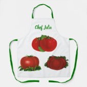 ヴィンテージ熟したトマト食品、果物、野菜 エプロン (正面)