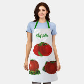ヴィンテージ熟したトマト食品、果物、野菜 エプロン (着用した状態)