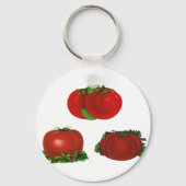 ヴィンテージ熟したトマト食品、果物、野菜 キーホルダー (正面)