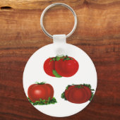 ヴィンテージ熟したトマト食品、果物、野菜 キーホルダー (正面)