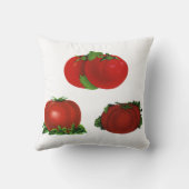 ヴィンテージ熟したトマト食品、果物、野菜 クッション (裏面)
