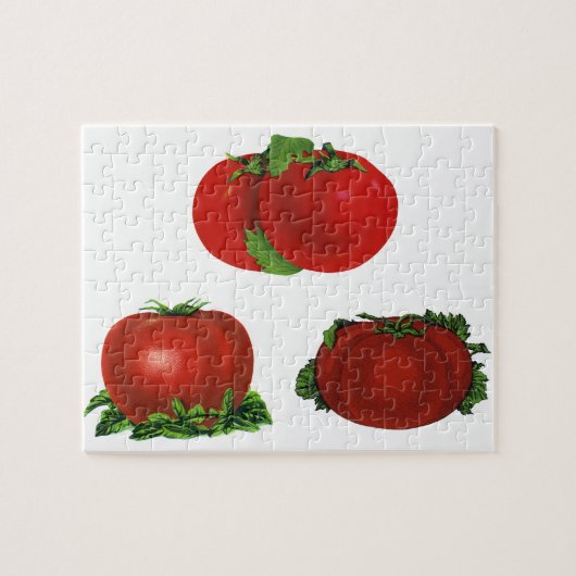 ヴィンテージ熟したトマト食品、果物、野菜 ジグソーパズル (横)
