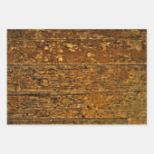 ヴィンテージ熟成の斑点のある木製パネル ラッピングペーパーシート (正面2)
