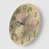 ヴィンテージ熟成シックな花の壁時計 ラージ壁時計 (傾斜)