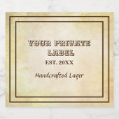 ヴィンテージ熟成パーチメントあなたのプライベートラベルワイン ビールラベル (シングルラベル)
