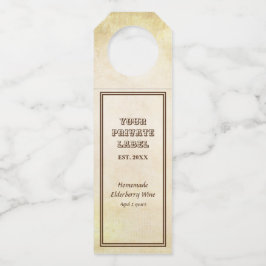 ヴィンテージ熟成パーチメントあなたのプライベートラベルワイン ボトルネックタグ