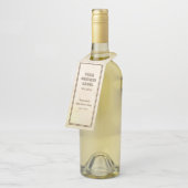 ヴィンテージ熟成パーチメントあなたのプライベートラベルワイン ボトルネックタグ (アングル)