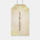 ヴィンテージ熟成パーチメントプライベートラベルスクエア ギフトタグ (裏面)