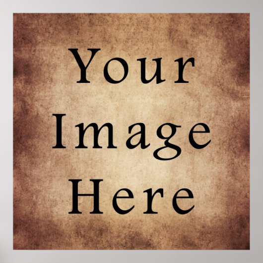 ヴィンテージ熟成ライトダークブラウン羊皮紙紙 ポスター (正面)