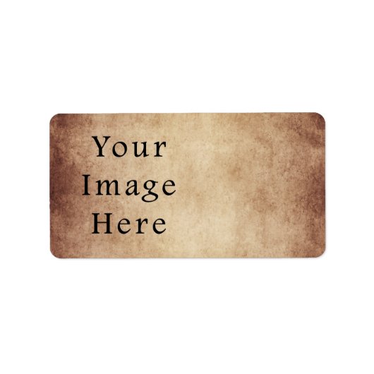 ヴィンテージ熟成ライトダークブラウン羊皮紙紙 ラベル (正面)