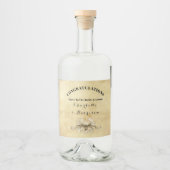 ヴィンテージ熟成動揺してスタイリッシュ リキュールボトルラベル (正面)