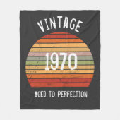 ヴィンテージ熟成誕生年レトロ日 フリースブランケット (正面)