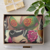 ヴィンテージ熱タトゥーガール 薄葉紙 (ギフト)