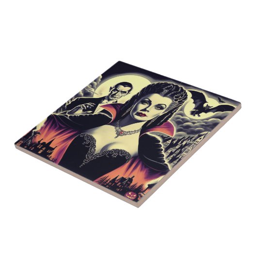 ヴィンテージ熱ヴァンパイア女性 タイル (側面)