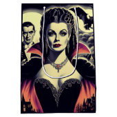 ヴィンテージ熱ヴァンパイア女性 ミディアムペーパーバッグ (裏面)