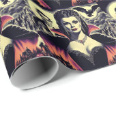 ヴィンテージ熱ヴァンパイア女性 ラッピングペーパー (ロールコーナー)