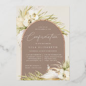 ヴィンテージ熱帯の確認 箔招待状 (正面)