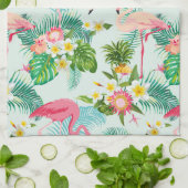 ヴィンテージ熱帯の花鳥 キッチンタオル (折り畳み)