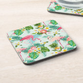 ヴィンテージ熱帯の花鳥 コースター (左側)