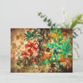 ヴィンテージ熱帯オウムフローラハイビスカス シーズンカード (スタンド正面)