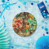 ヴィンテージ熱帯オウムフローラハイビスカス ペーパープレート (パーティー)