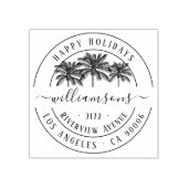 ヴィンテージ熱帯クリスマス差出人住所 ラバースタンプ (インプリント)