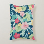 ヴィンテージ熱帯サマーハワイのシームレスパターン アクセントクッション (正面(垂直))
