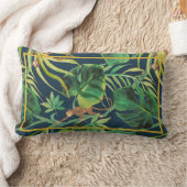 ヴィンテージ熱帯ジャングルモンキーランバーピロー ランバークッション (ブランケット)