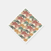 ヴィンテージ熱帯ジャングルワイルドストーカー スタンダードカクテルナプキン (角)